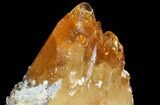 Golden, Twinned Calcite Crystals On Matrix - Elmwood Mine #66314-2